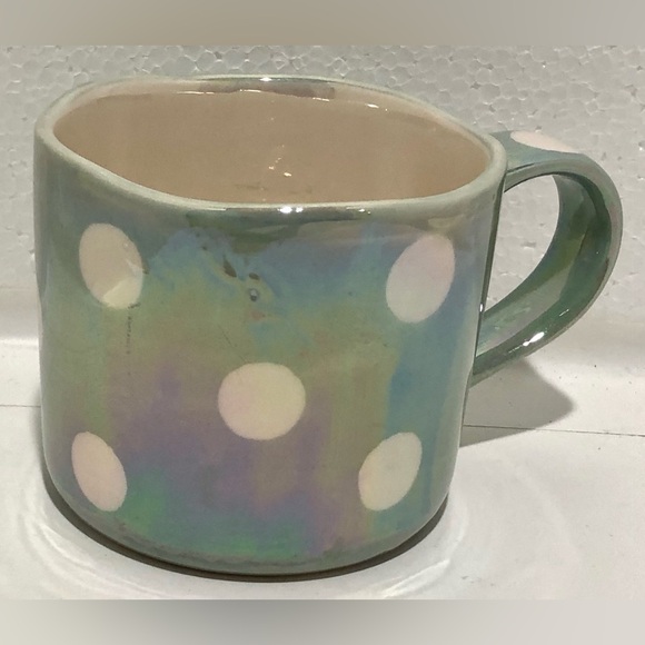 Anthropologie Blue and White Ceramic Mug with Surprise Inside - Picture 1 of 8